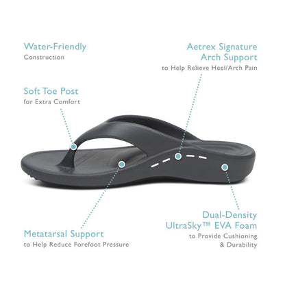 Aetrex Maui Womens Orthotic Flip Flops