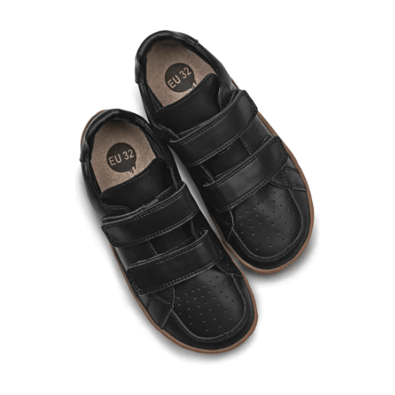 PaperKrane Barefoot Comfort Shoes - Velcro Kids Licorice - Anjelstore 