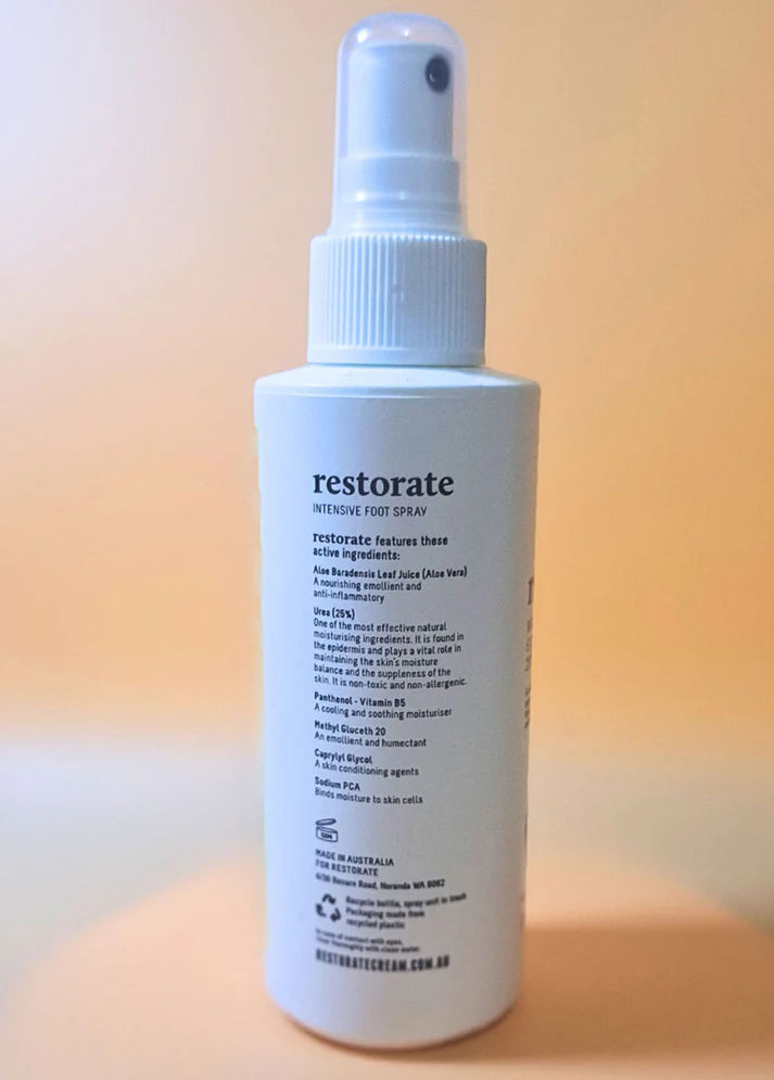 Restorate Intensive Foot Spray 125ml (contains 25% Urea)