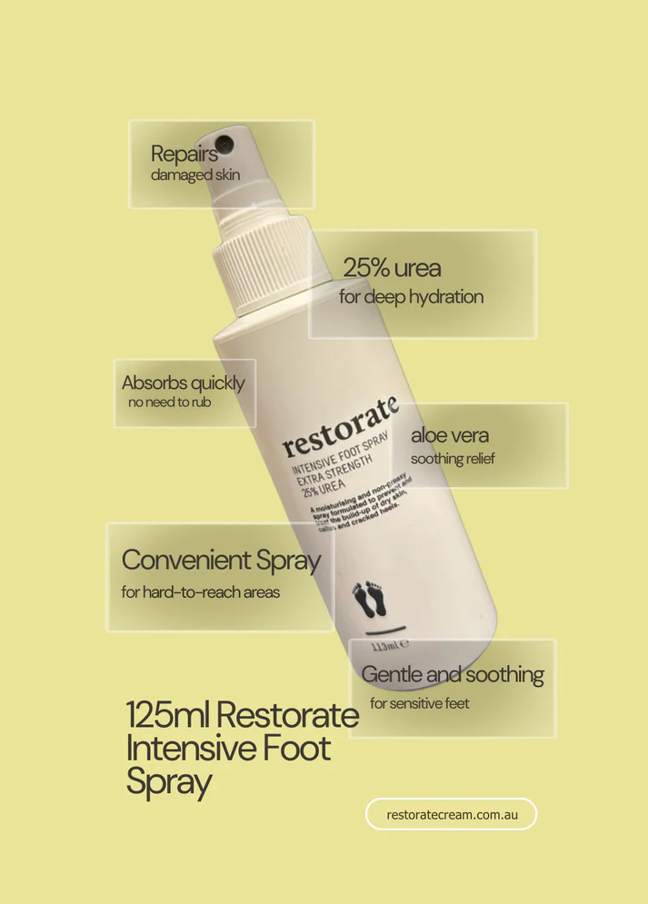 Restorate Intensive Foot Spray 125ml (contains 25% Urea)