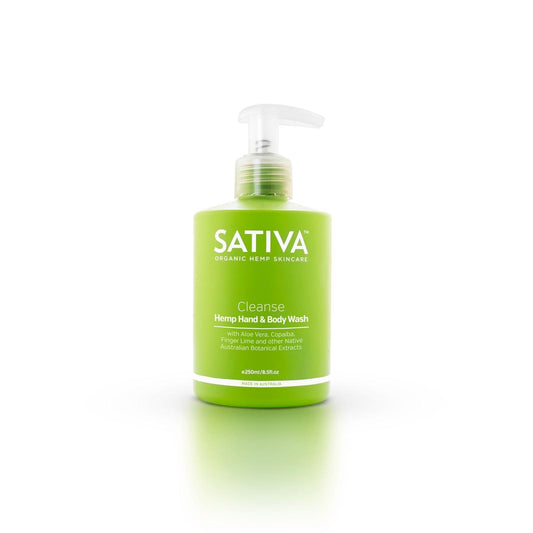 Sativa CLEANSE Organic Hemp Sensitive Body Wash 250ml - Anjelstore 