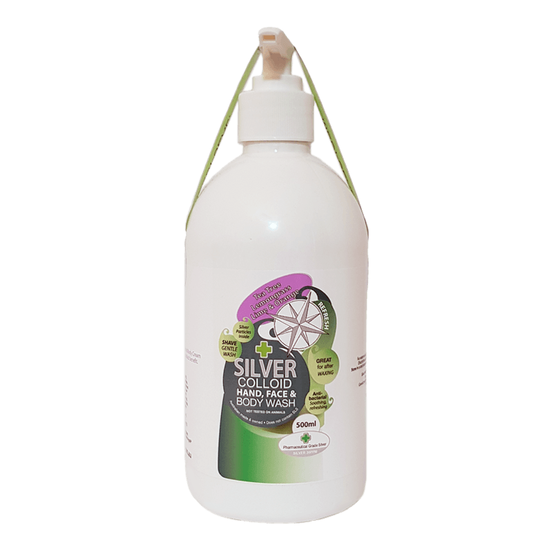 Silver Colloid with Tea Tree, Lemongrass, Lime, Orange Essential Oil - Face and Body Wash - Anjelstore 