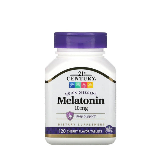 21st Century Melatonin Cherry Chewable Quick-dissolve Tablets 10mg - Anjelstore 