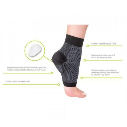 Heel / Arch Pain, Plantar Fasciitis Sensory Seamless Sock (Silicone Gel Heel Cup) - Anjelstore 