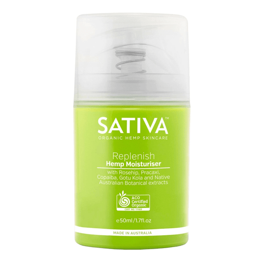 Sativa REPLENISH Hemp Moisturiser 50ml - Anjelstore 